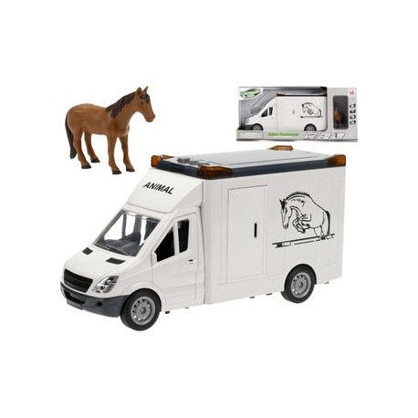 Přepravní auto pro koně se světlem a zvukem + Kůň