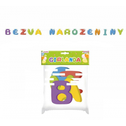 Girlanda papírová BEZVA NAROZENINY