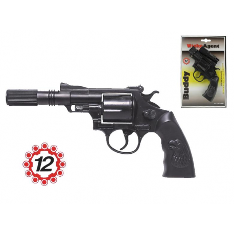 Kapslovka Buddy s tlumičem 23cm "12" na kartě