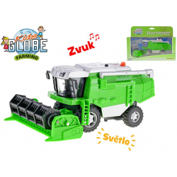 Kombajn kov 20cm na setrvačník na baterie se světlem a zvukem v krabičce