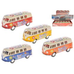 Autobus Volkswagen 13cm kov na zpětný chod 4barvy 12ks v DBX