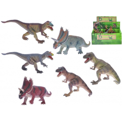 Dinosaurus 20-30cm 3druhů 2barvy 6ks v DBX