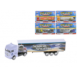 Kamion kontejnerový 20cm 1:87 kov volný chod 5druhů na kartě