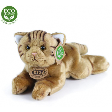 Plyšová kočka ležící 30 cm ECO-FRIENDLY