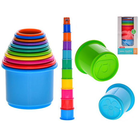 Pyramida 68cm kalíšky s obrázky 11ks 12m+ v krabičce