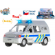 Kids Globe Traffic policie 14cm kov zpětný chod na baterie český design světlo a zvuk 12ks v DBX