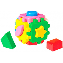 Kostka vkládací geometrické tvary 8,5cm 12m+ v síťce