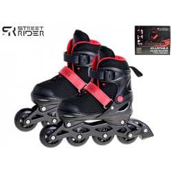 Street Rider kolečkové brusle černo-červené vel. 28-32 v krabičce