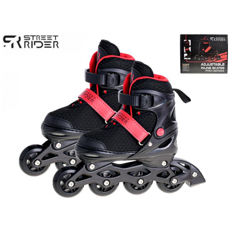 Street Rider kolečkové brusle černo-červené vel. 28-32 v krabičce