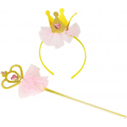 Čelenka princezna s korunkou a  hůlkou
