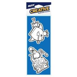 Malování vodou -  2ks pěnové samolepky mix motivů