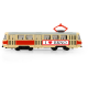 Kovová česká retro tramvaj 16 cm BRNO