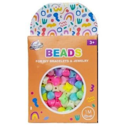 Sada korálků - kostky + 1 metr provázek