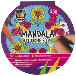 Kniha omalovánek Mandala 25 listů 15x15 cm