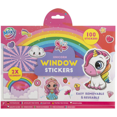 Kreativní set okenní samolepky 100+ ks a 2 scenérie 29x21 cm