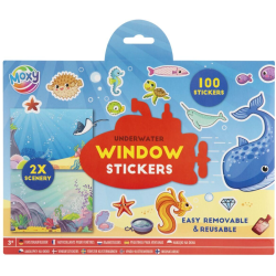 Kreativní set okenní samolepky 100+ ks a 2 scenérie 29x21 cm