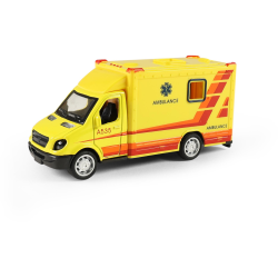 Auto ambulance / sanitka kov/plast 10 cm