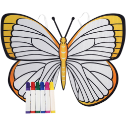 Motýlí křídla k vybarvení žlutá