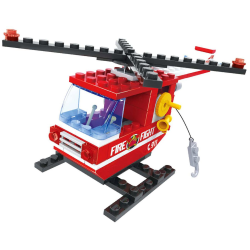Kompatibilní stavebnice BLOXO hasiči helikoptéra 84 ks