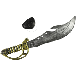 Pirátská šavle s klapkou na oko 46 cm