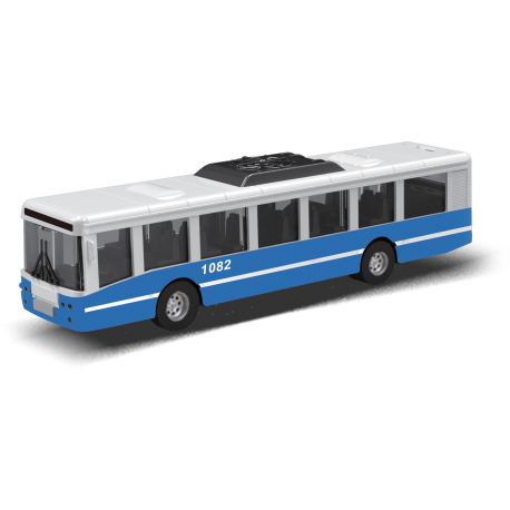 Autobus MHD modrý 16 cm