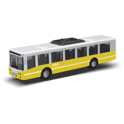 Autobus MHD žlutý 16 cm