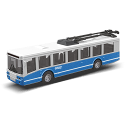 Trolejbus MHD modrý 16 cm