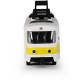 Tramvaj MHD žlutá 16 cm