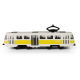 Tramvaj MHD žlutá 16 cm