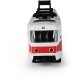 Tramvaj MHD červená 16 cm