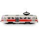 Tramvaj MHD červená 16 cm
