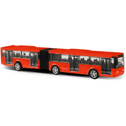 Kovový kloubový autobus červený Bratislava/ČB 18 cm